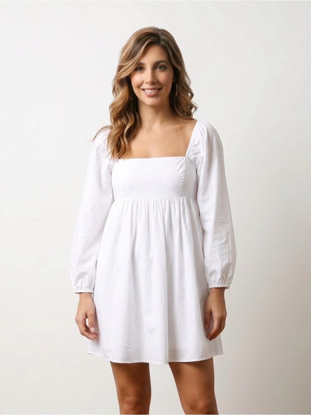 Twik Organic cotton Square-neck poplin babydoll dress, Sz small. GUC - Picture 9 of 9